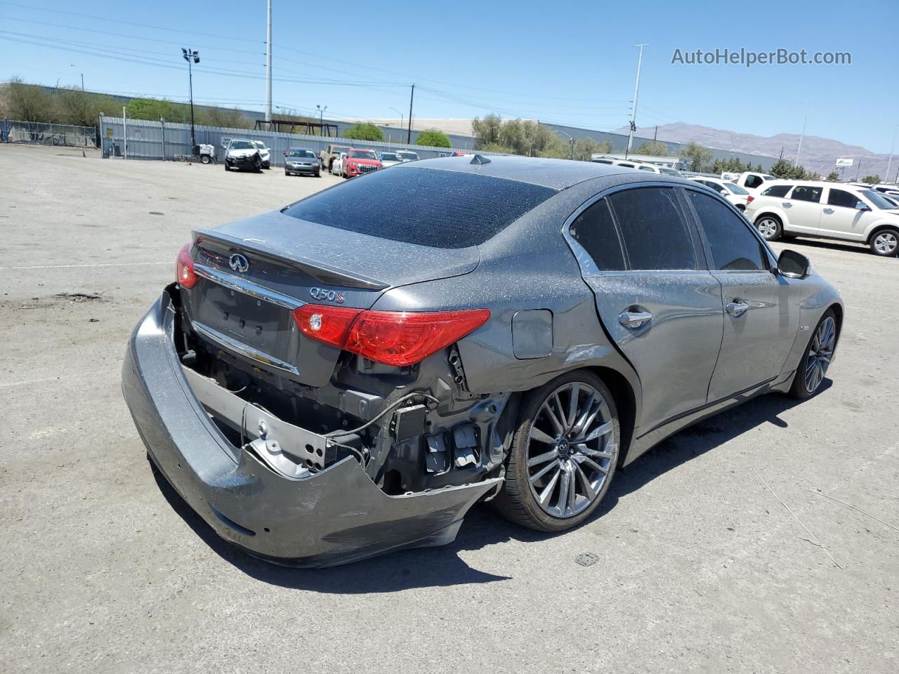 2016 Infiniti Q50 Red Sport 400 Серый vin: JN1FV7AP3GM421569