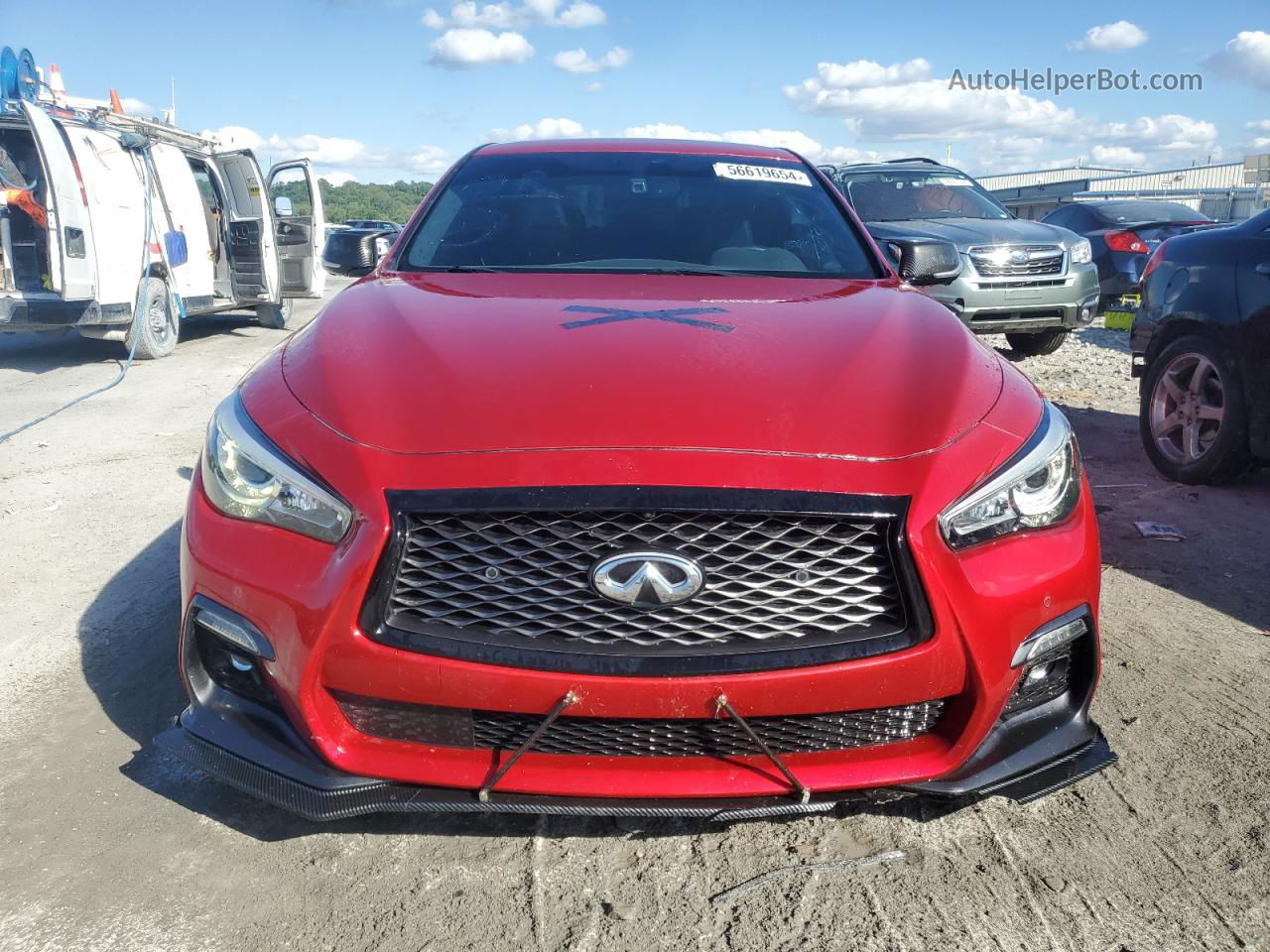 2019 Infiniti Q50 Red Sport 400 Red vin: JN1FV7AP3KM760566