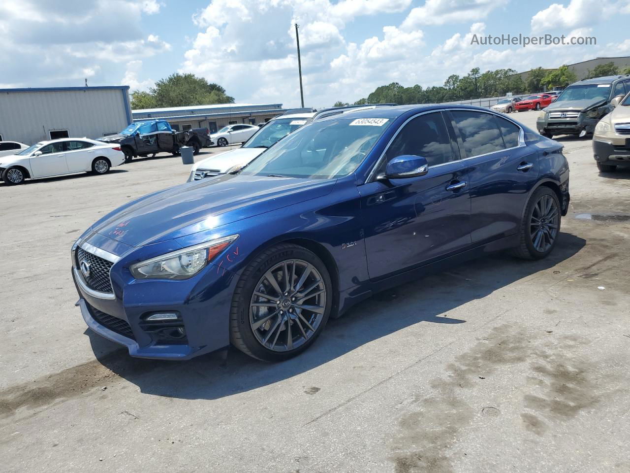 2016 Infiniti Q50 Red Sport 400 Blue vin: JN1FV7AP5GM421041