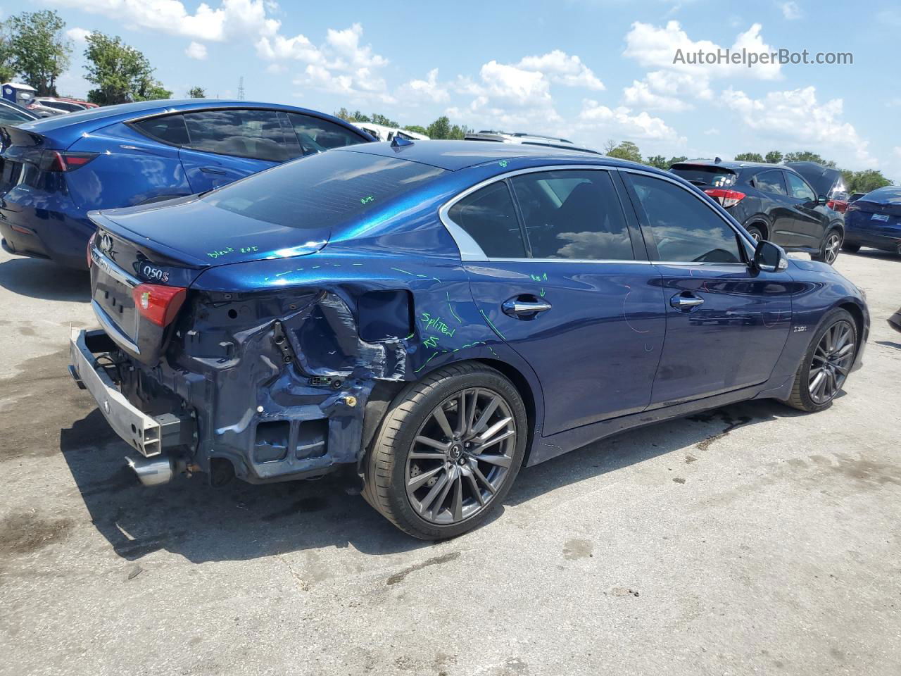 2016 Infiniti Q50 Red Sport 400 Blue vin: JN1FV7AP5GM421041