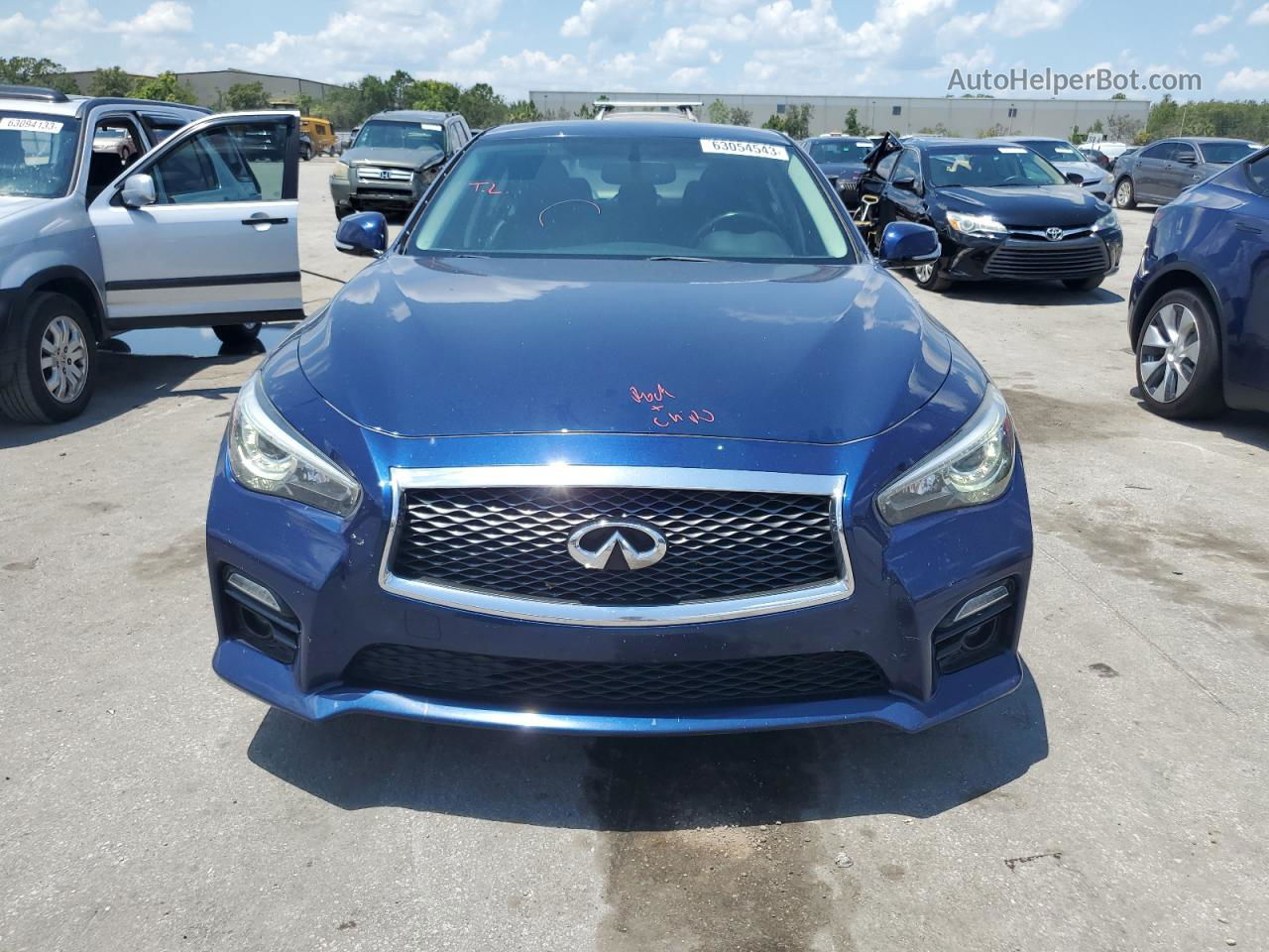 2016 Infiniti Q50 Red Sport 400 Blue vin: JN1FV7AP5GM421041