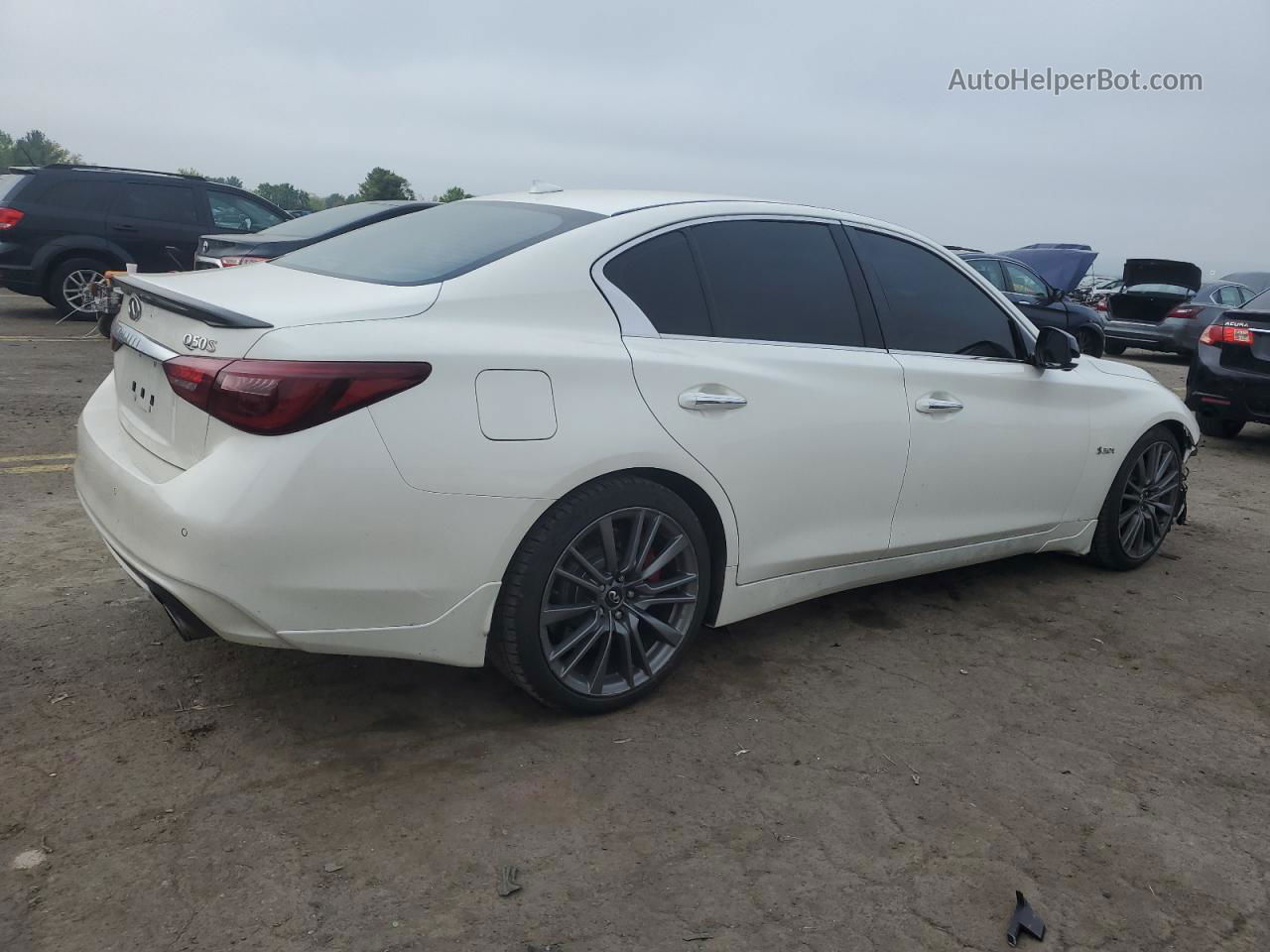 2018 Infiniti Q50 Red Sport 400 White vin: JN1FV7AP5JM460221