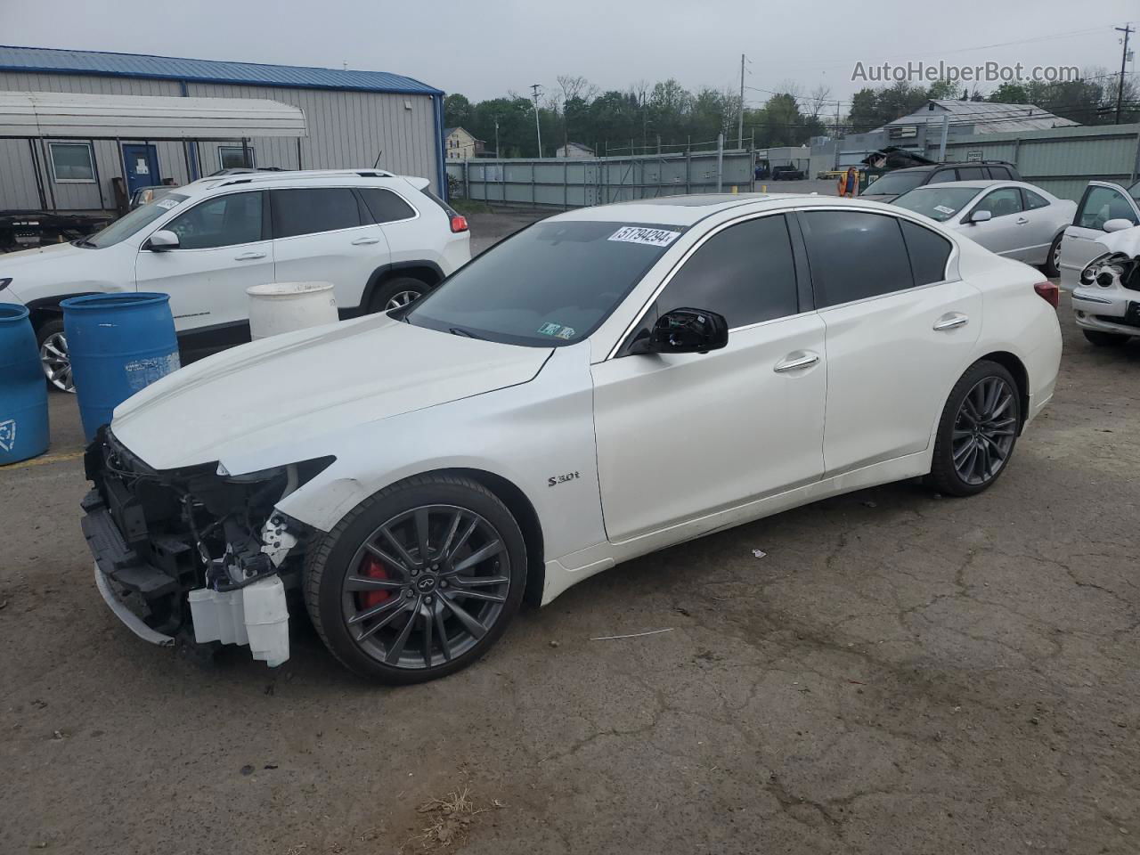 2018 Infiniti Q50 Red Sport 400 White vin: JN1FV7AP5JM460221