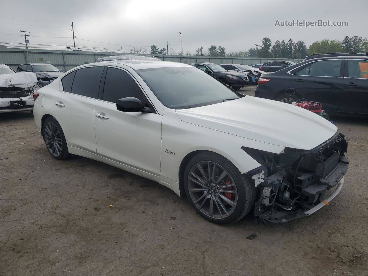 2018 Infiniti Q50 Red Sport 400 White vin: JN1FV7AP5JM460221