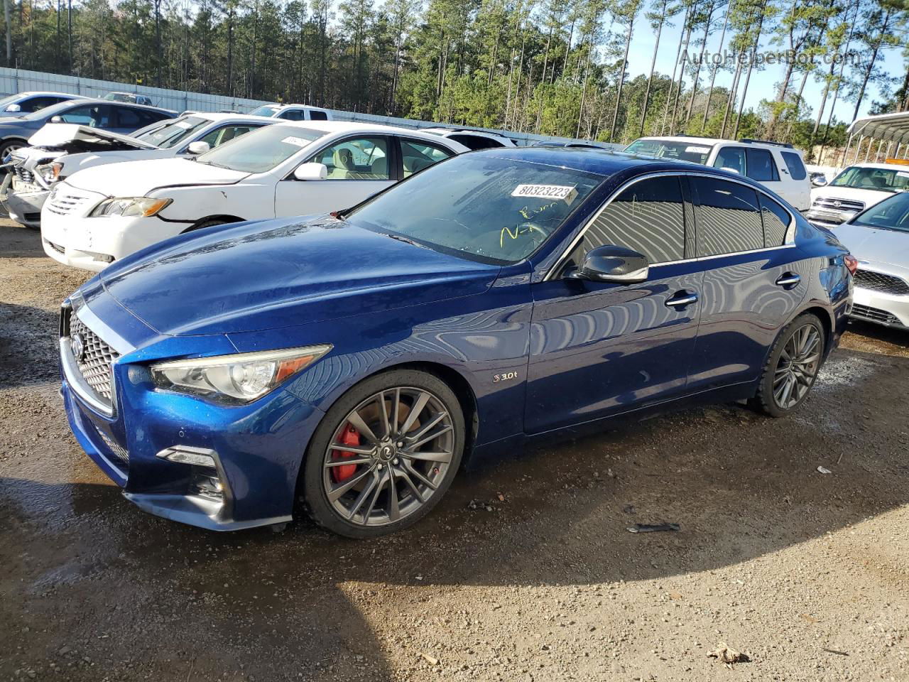 2019 Infiniti Q50 Red Sport 400 Blue vin: JN1FV7AP5KM760066