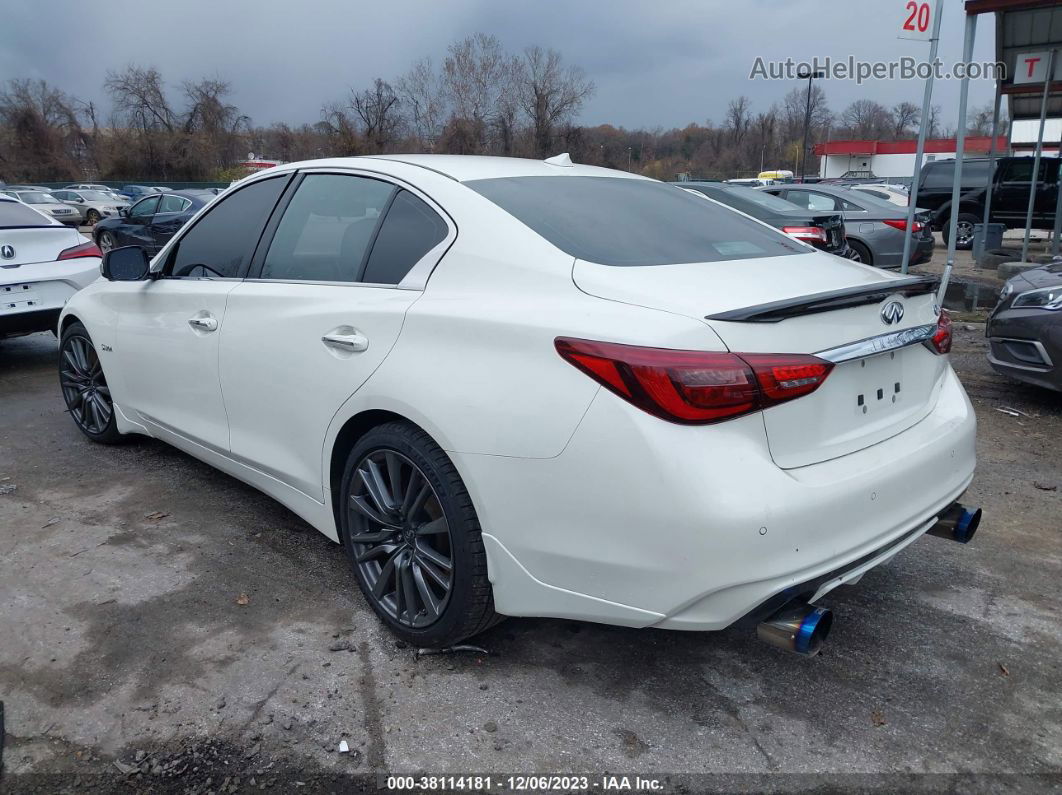 2018 Infiniti Q50 3.0t Red Sport 400 White vin: JN1FV7AP6JM460602