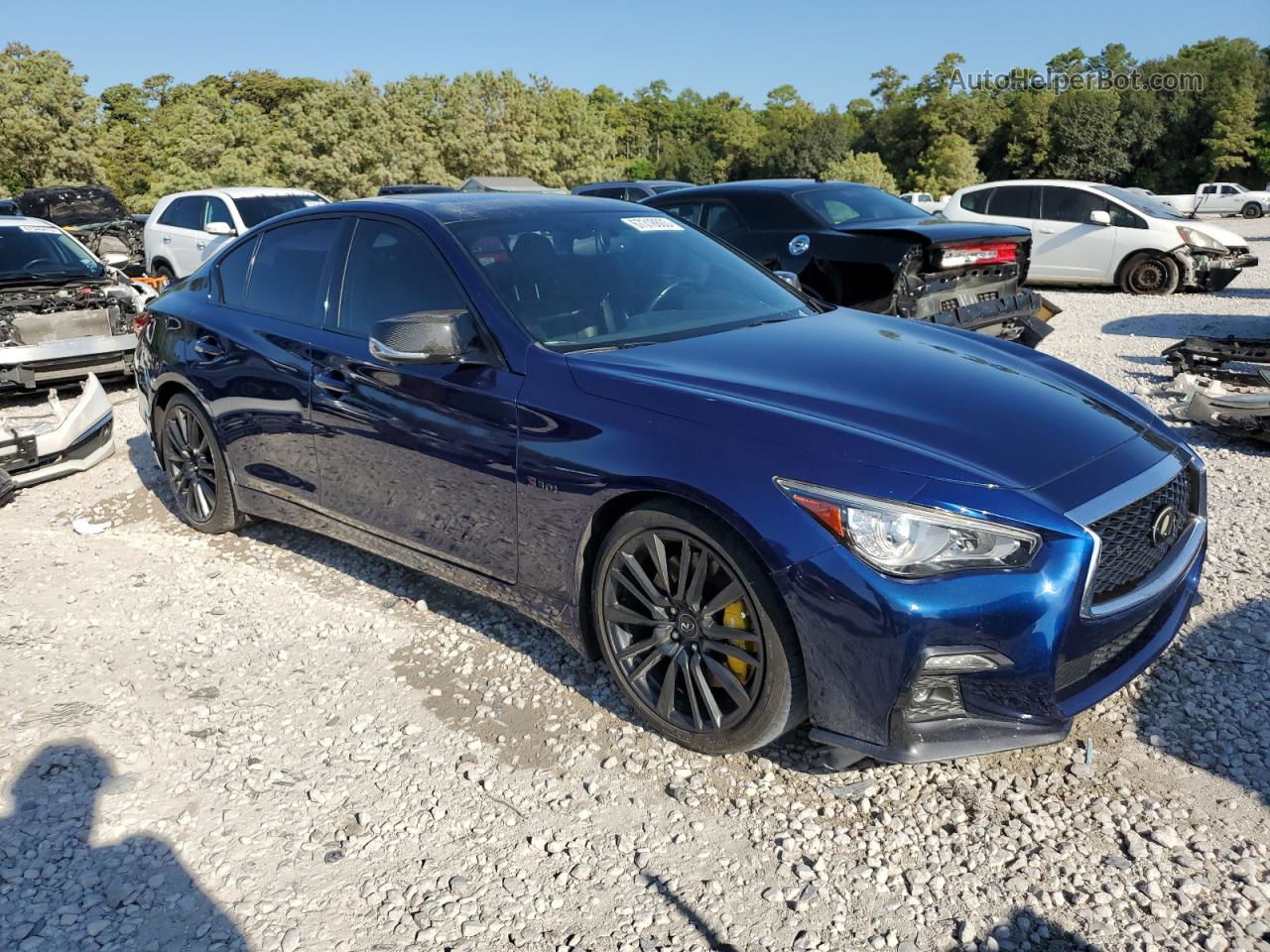 2018 Infiniti Q50 Red Sport 400 Blue vin: JN1FV7AP6JM460664