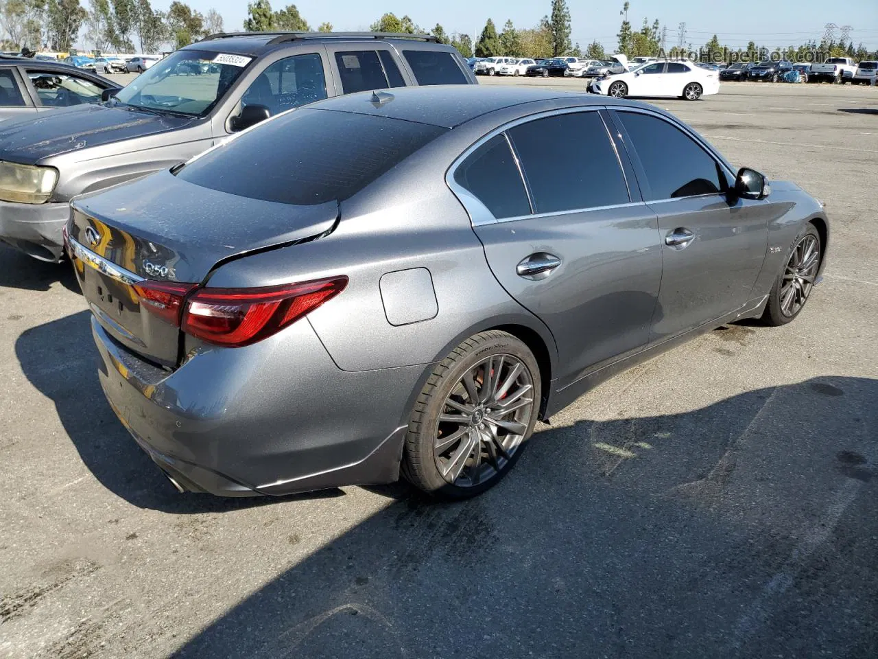 2018 Infiniti Q50 Red Sport 400 Charcoal vin: JN1FV7AP8JM460116