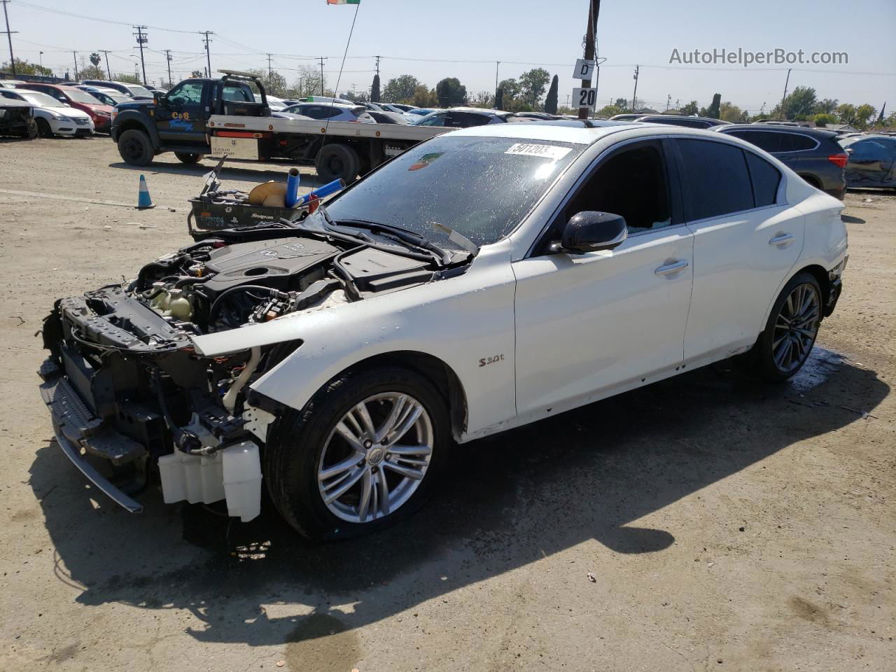 2019 Infiniti Q50 Red Sport 400 White vin: JN1FV7AP8KM760336