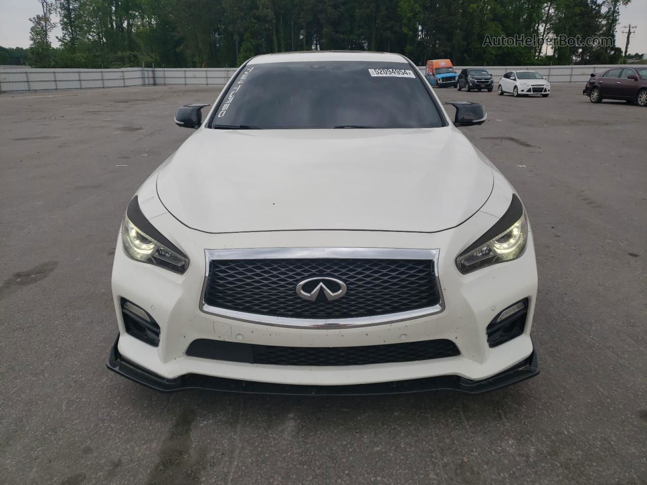 2016 Infiniti Q50 Red Sport 400 White vin: JN1FV7AP9GM420166