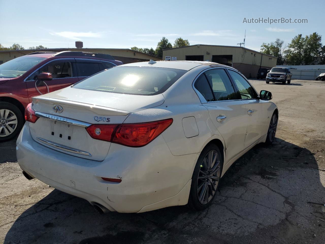 2016 Infiniti Q50 Red Sport 400 White vin: JN1FV7AP9GM421091