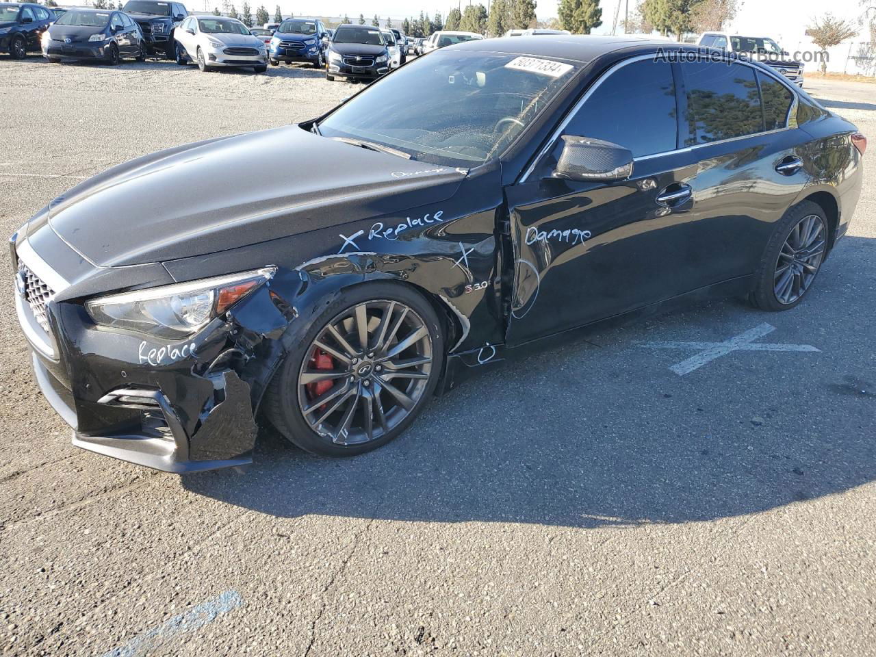 2019 Infiniti Q50 Red Sport 400 Black vin: JN1FV7AP9KM760345