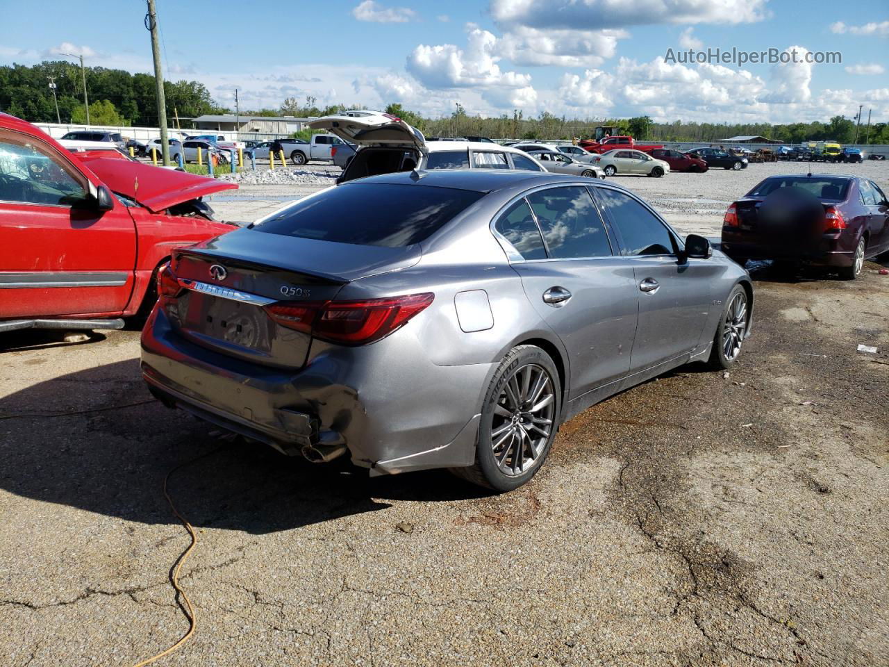 2019 Infiniti Q50 Red Sport 400 Charcoal vin: JN1FV7AP9KM780210