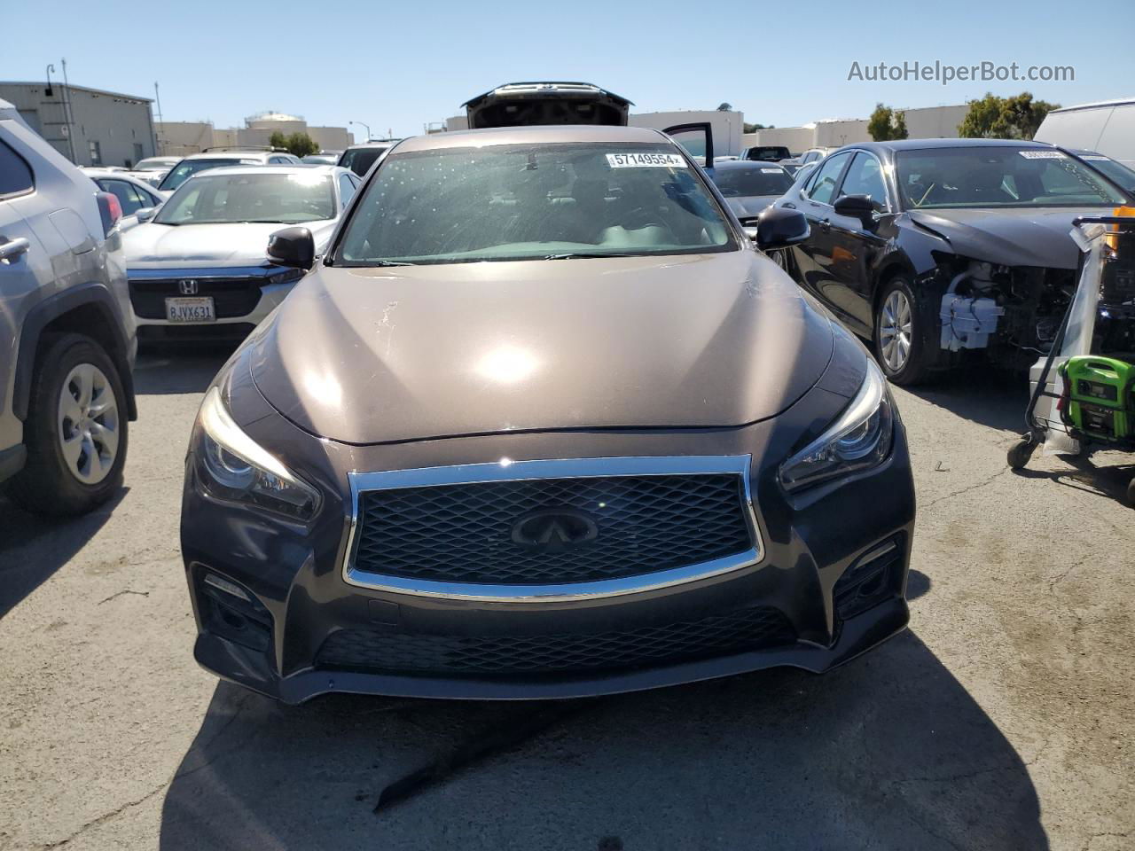 2016 Infiniti Q50 Red Sport 400 Brown vin: JN1FV7APXGM420807