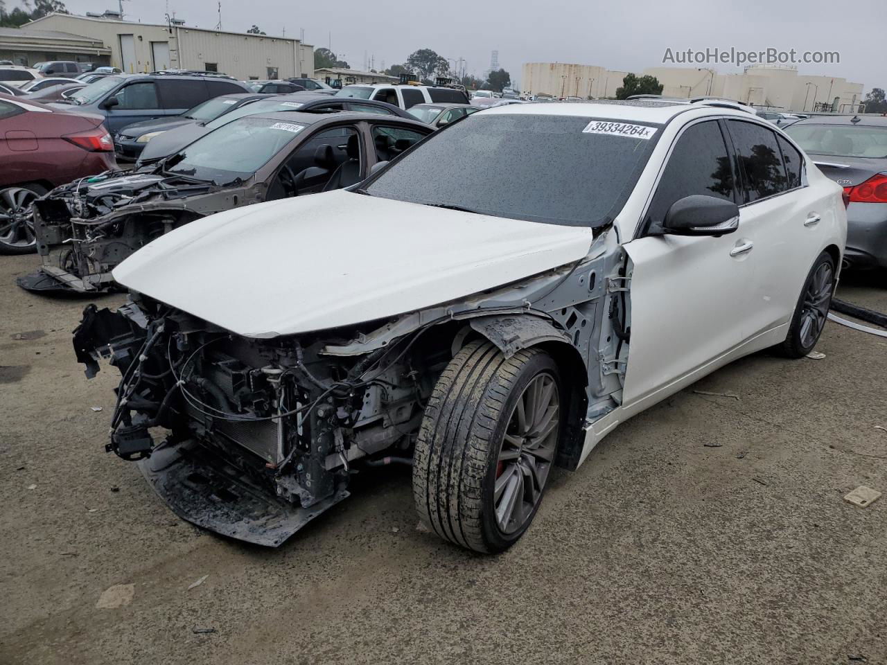 2018 Infiniti Q50 Red Sport 400 White vin: JN1FV7APXJM460229