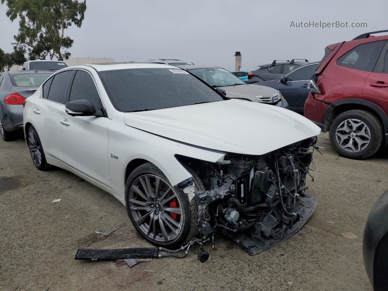 2018 Infiniti Q50 Red Sport 400 White vin: JN1FV7APXJM460229