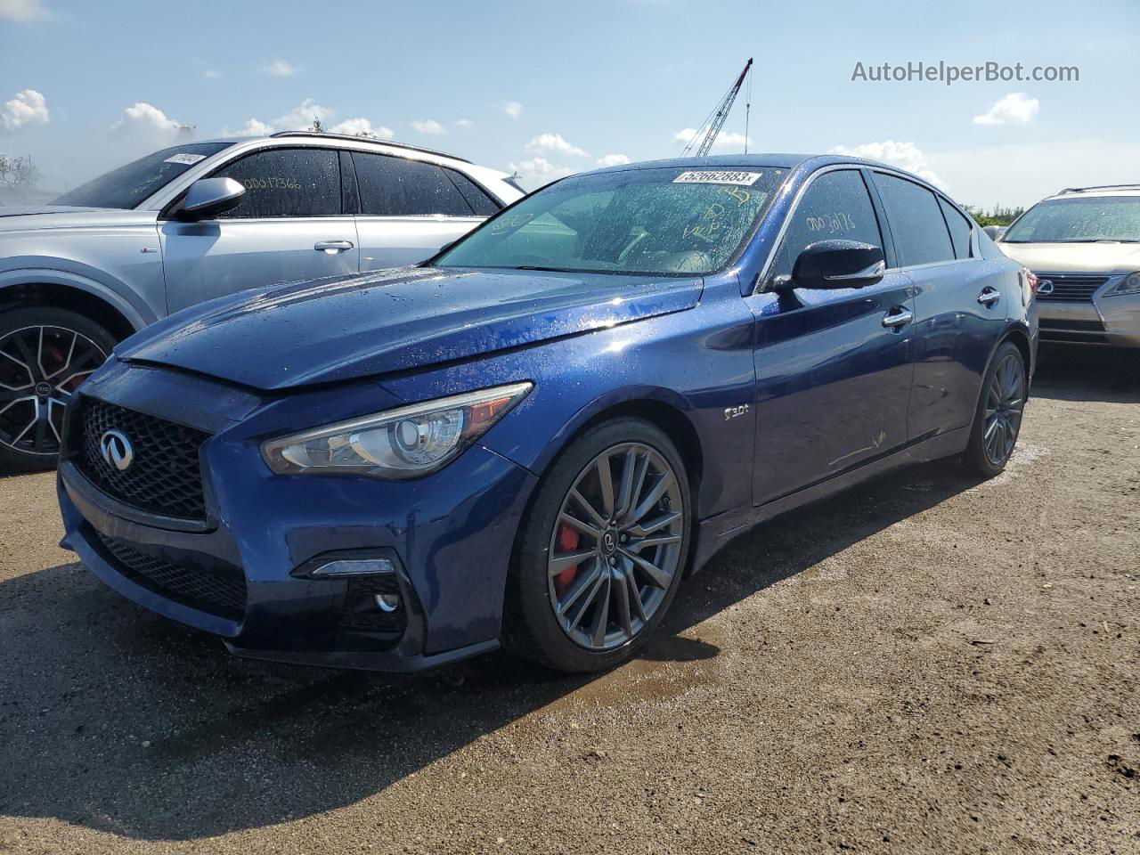 2019 Infiniti Q50 Red Sport 400 Blue vin: JN1FV7APXKM780085