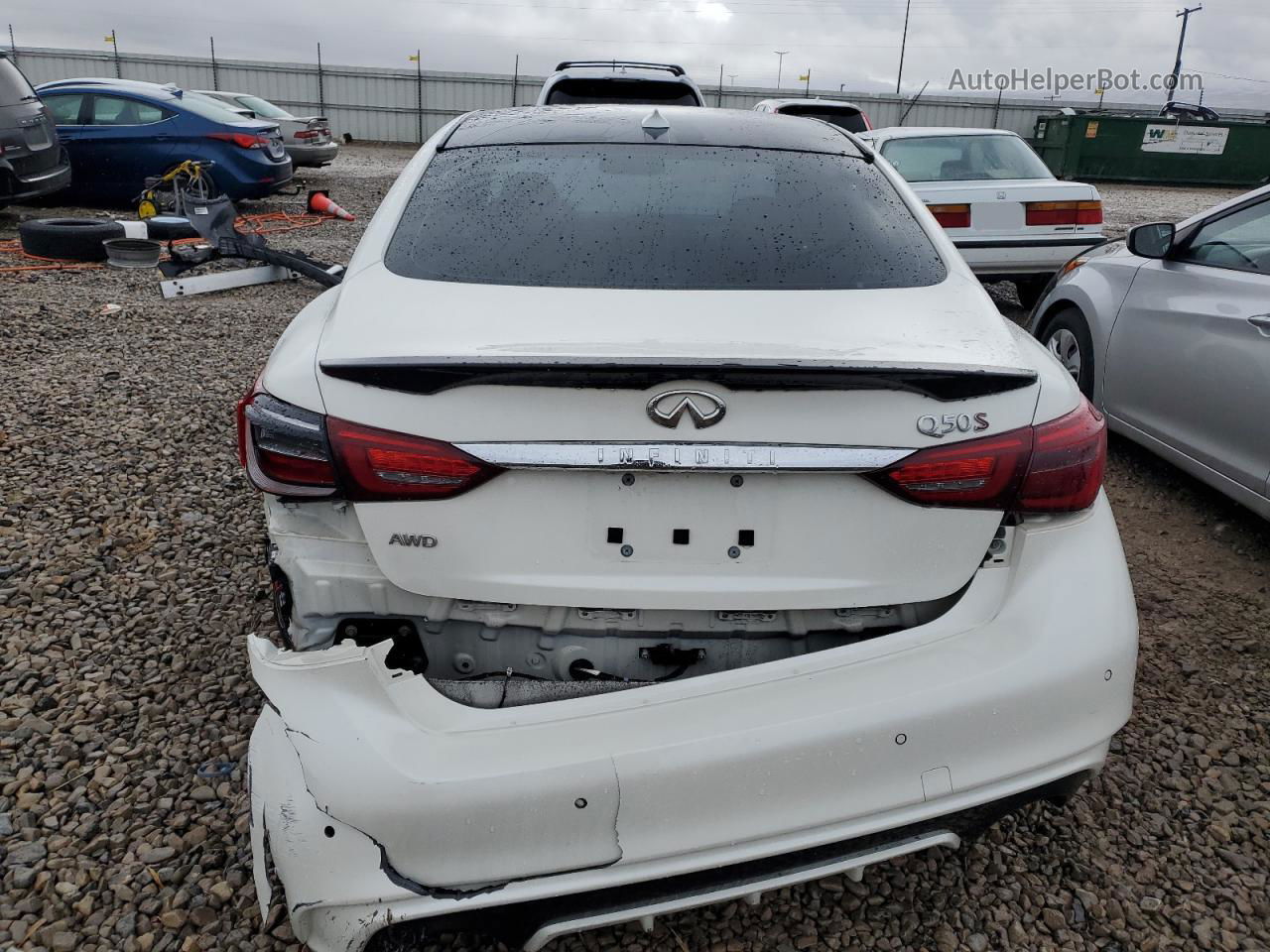 2018 Infiniti Q50 Red Sport 400 White vin: JN1FV7AR0JM480152