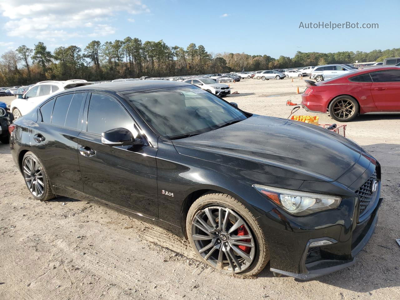 2018 Infiniti Q50 Red Sport 400 Black vin: JN1FV7AR0JM480524