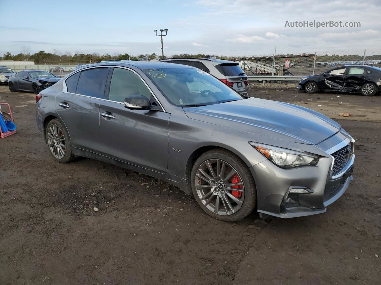 2018 Infiniti Q50 Red Sport 400 Серый vin: JN1FV7AR0JM481608