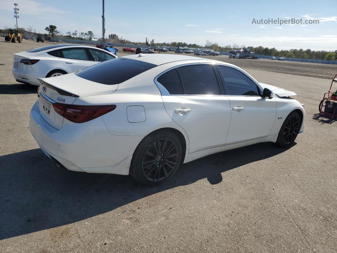 2019 Infiniti Q50 Red Sport 400 White vin: JN1FV7AR0KM801236