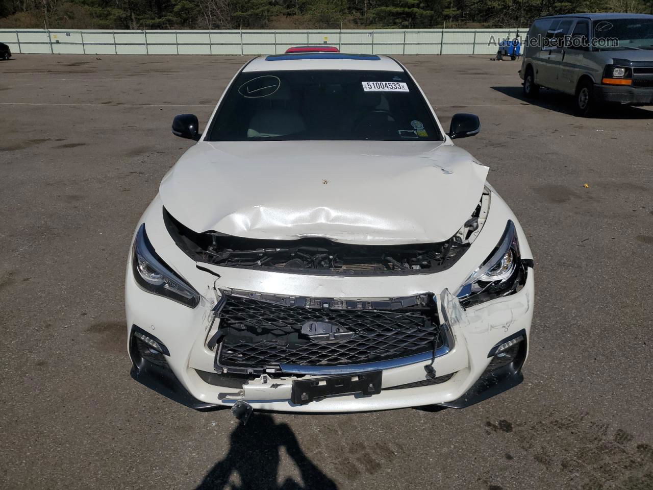 2019 Infiniti Q50 Red Sport 400 White vin: JN1FV7AR0KM801236