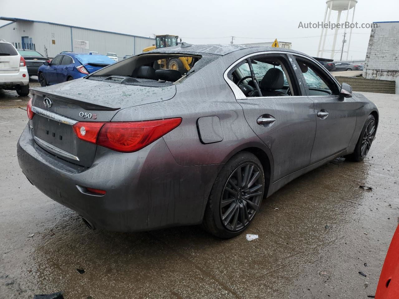 2016 Infiniti Q50 Red Sport 400 Gray vin: JN1FV7AR1GM450358