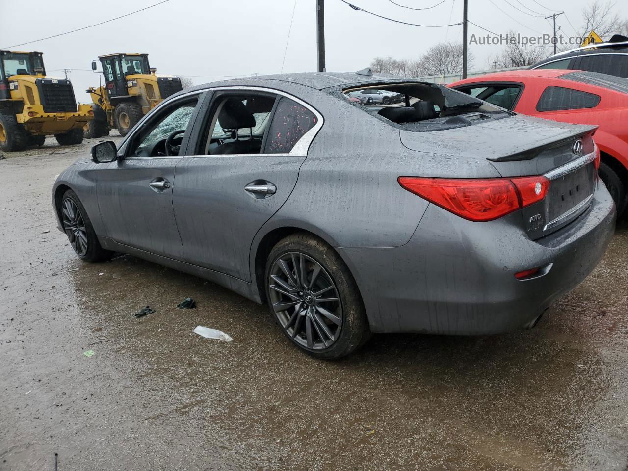 2016 Infiniti Q50 Red Sport 400 Gray vin: JN1FV7AR1GM450358