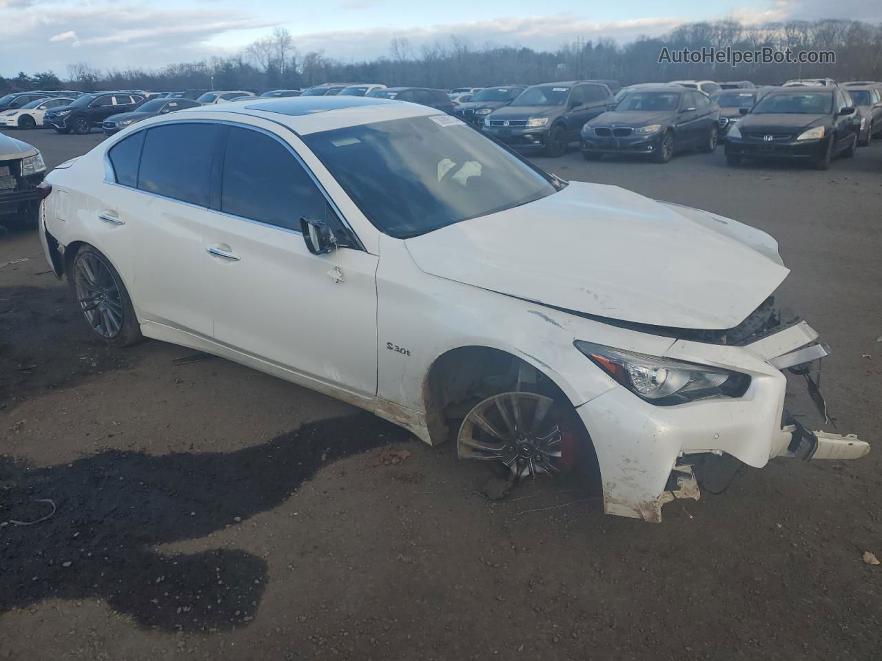 2018 Infiniti Q50 Red Sport 400 White vin: JN1FV7AR1JM481052