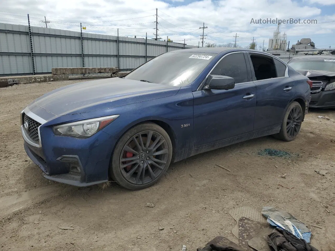 2018 Infiniti Q50 Red Sport 400 Blue vin: JN1FV7AR2JM480184