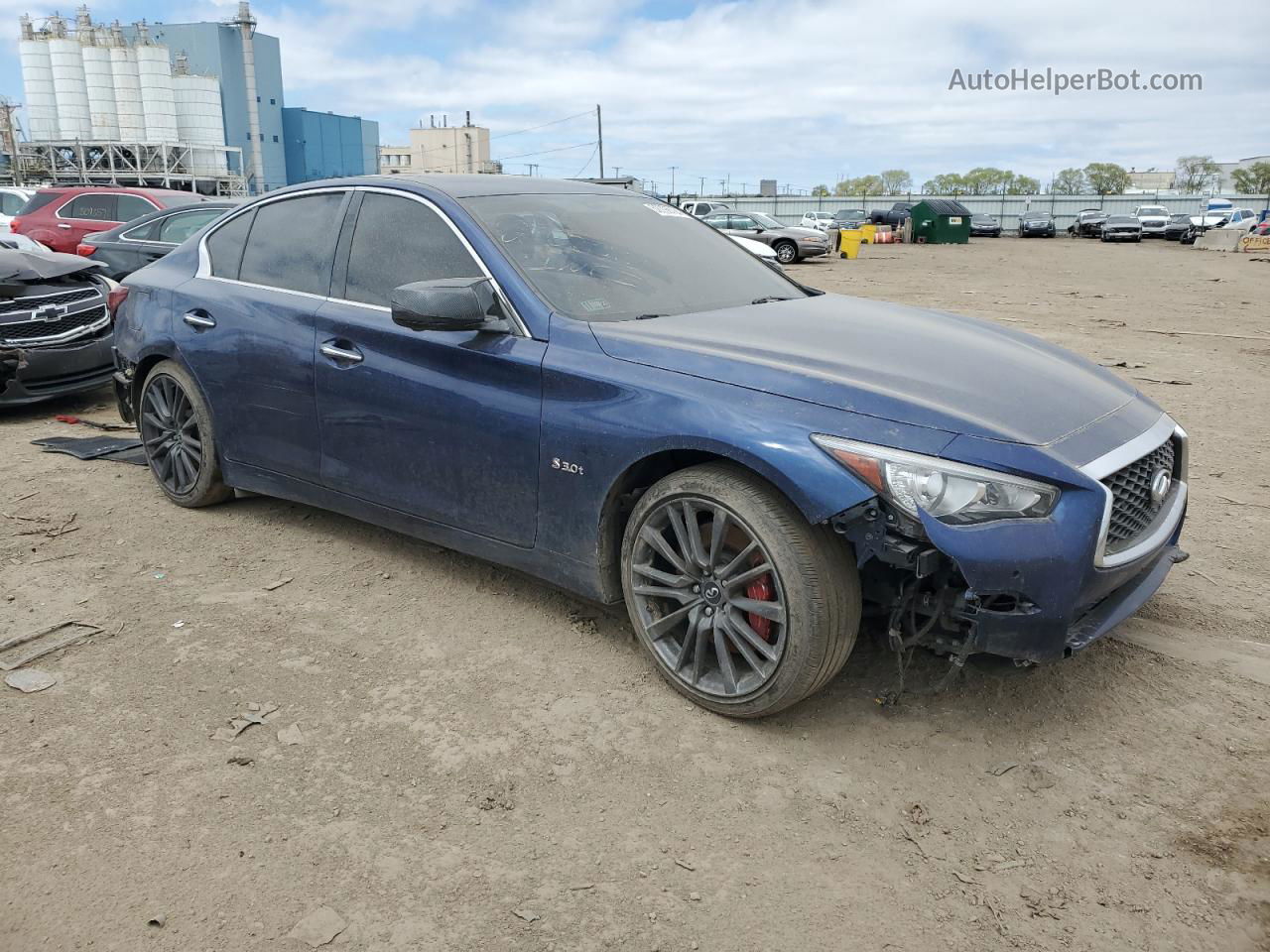 2018 Infiniti Q50 Red Sport 400 Blue vin: JN1FV7AR2JM480184