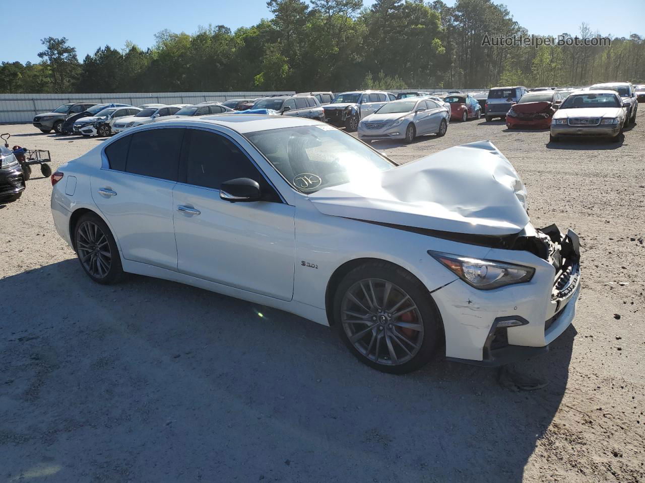 2018 Infiniti Q50 Red Sport 400 White vin: JN1FV7AR2JM481187