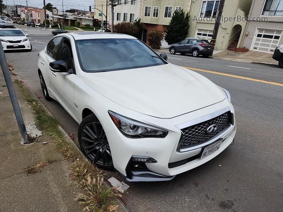 2019 Infiniti Q50 Red Sport 400 White vin: JN1FV7AR2KM801335