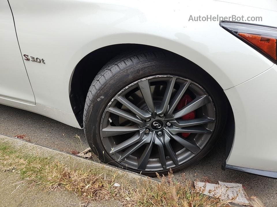 2019 Infiniti Q50 Red Sport 400 White vin: JN1FV7AR2KM801335