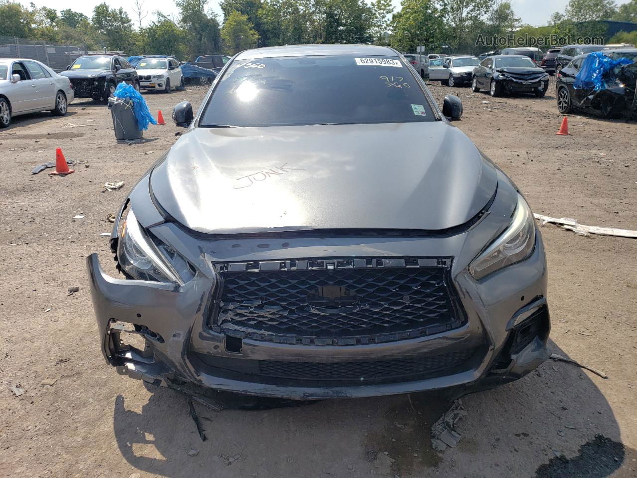 2018 Infiniti Q50 Red Sport 400 Gray vin: JN1FV7AR3JM480517