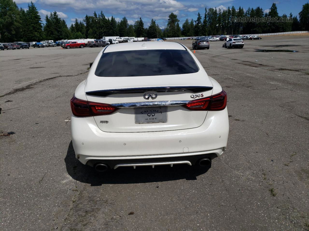 2019 Infiniti Q50 Red Sport 400 White vin: JN1FV7AR3KM801294