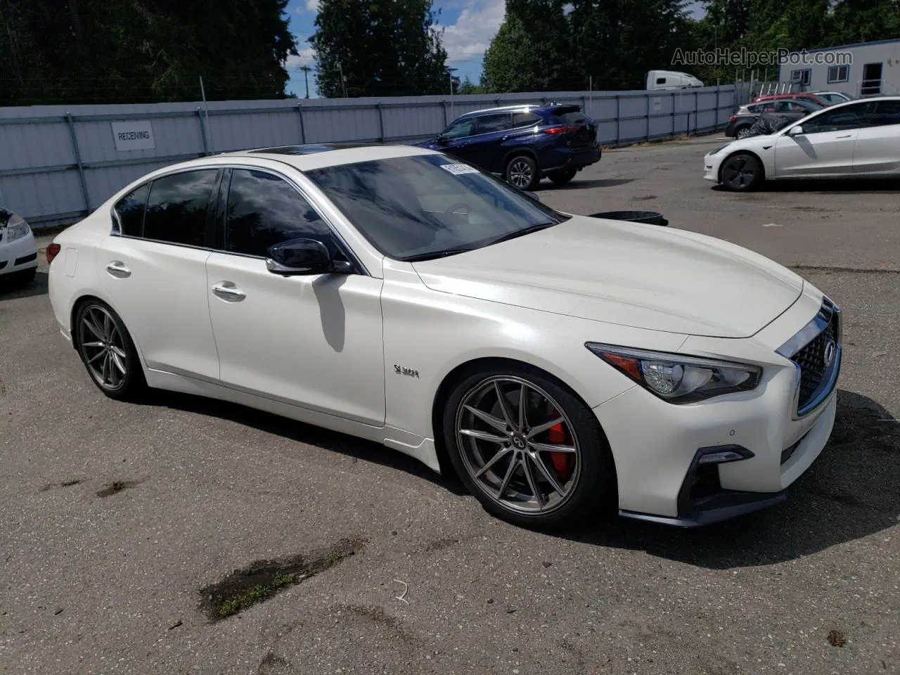 2019 Infiniti Q50 Red Sport 400 White vin: JN1FV7AR3KM801294