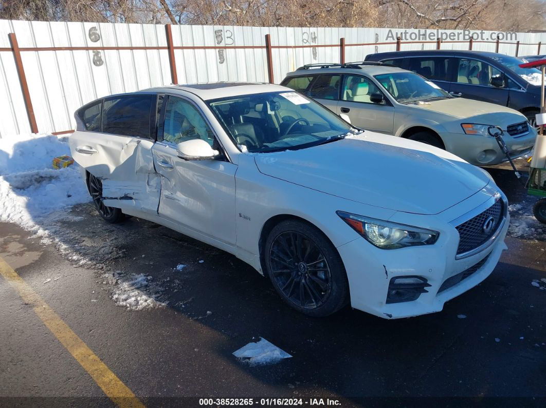 2016 Infiniti Q50 3.0t Red Sport 400 White vin: JN1FV7AR4GM450502