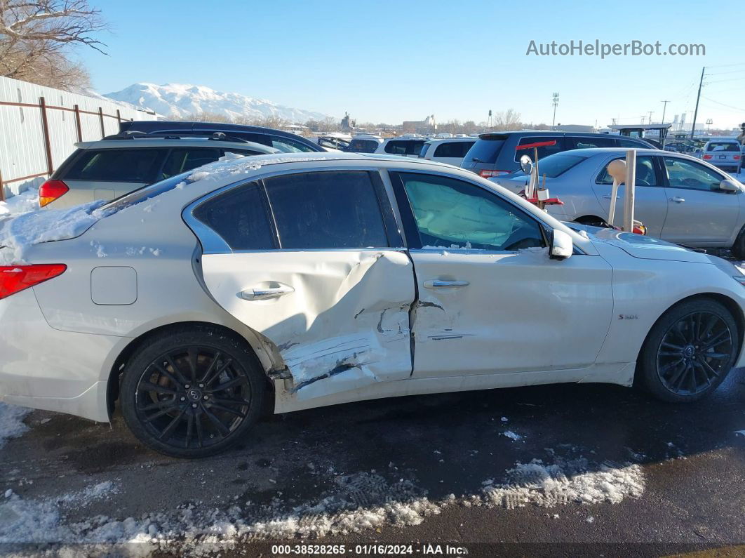 2016 Infiniti Q50 3.0t Red Sport 400 White vin: JN1FV7AR4GM450502