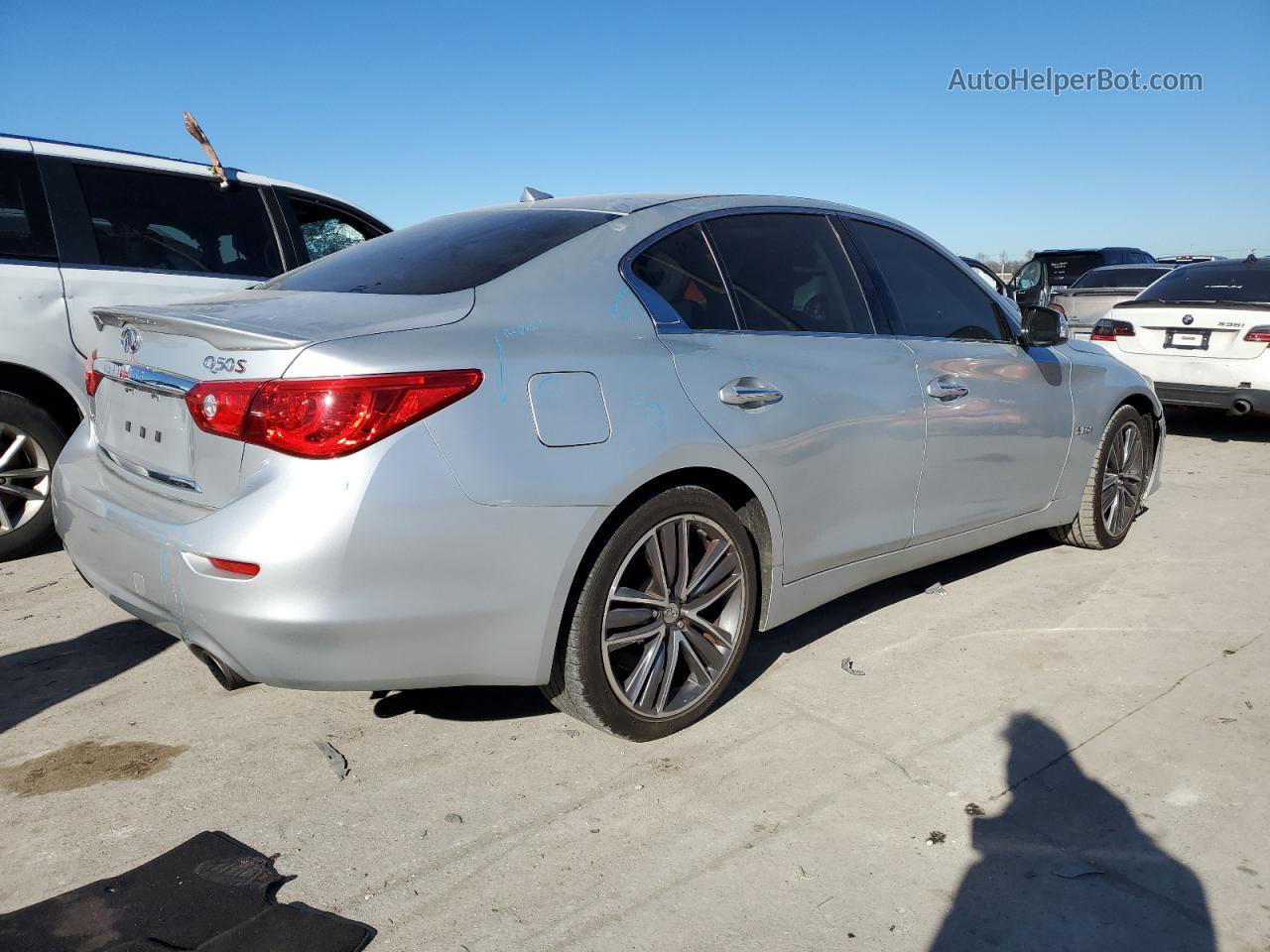 2016 Infiniti Q50 Red Sport 400 Silver vin: JN1FV7AR4GM451732