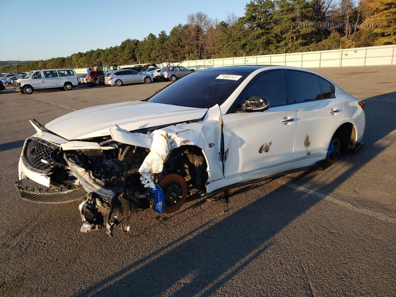 2019 Infiniti Q50 Red Sport 400 White vin: JN1FV7AR4KM800848