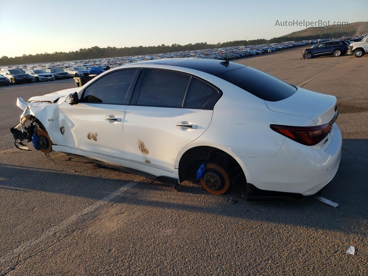 2019 Infiniti Q50 Red Sport 400 White vin: JN1FV7AR4KM800848