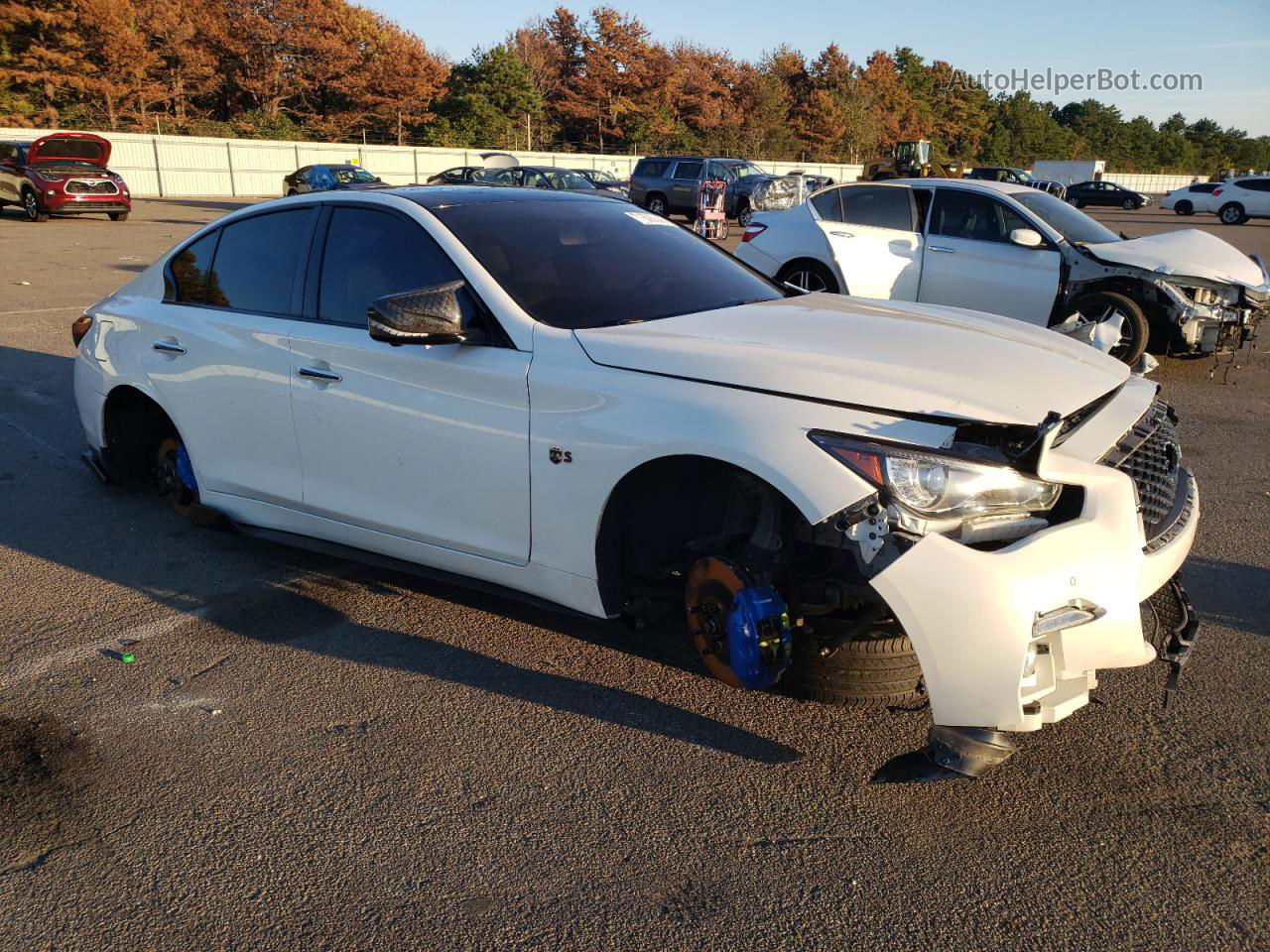 2019 Infiniti Q50 Red Sport 400 White vin: JN1FV7AR4KM800848