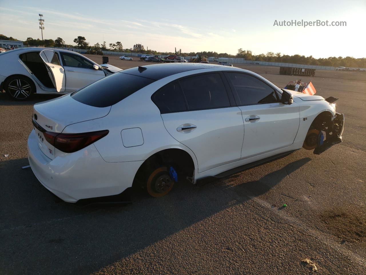 2019 Infiniti Q50 Red Sport 400 White vin: JN1FV7AR4KM800848