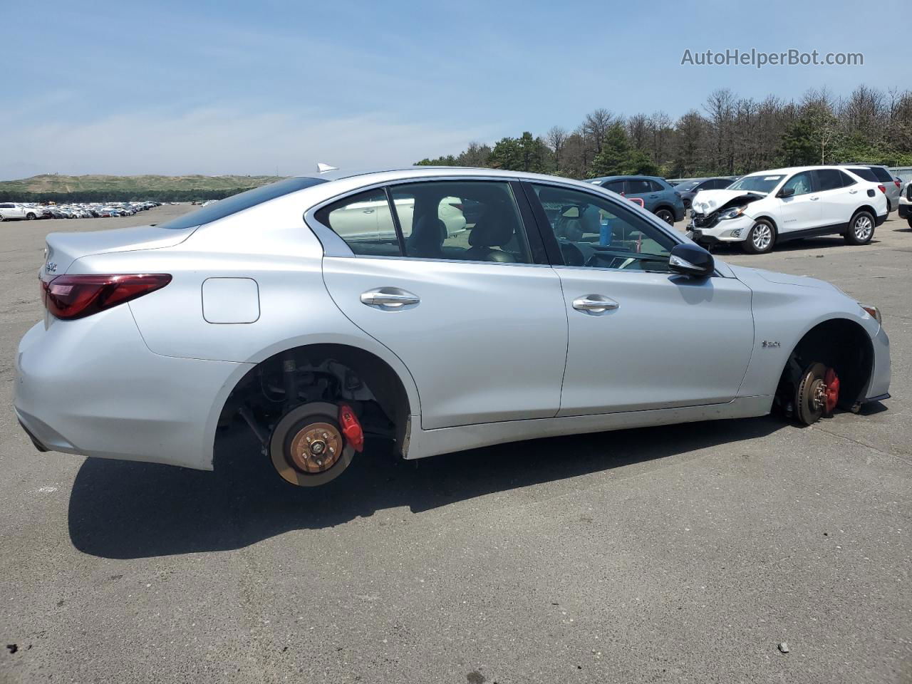 2018 Infiniti Q50 Red Sport 400 Silver vin: JN1FV7AR5JM700367