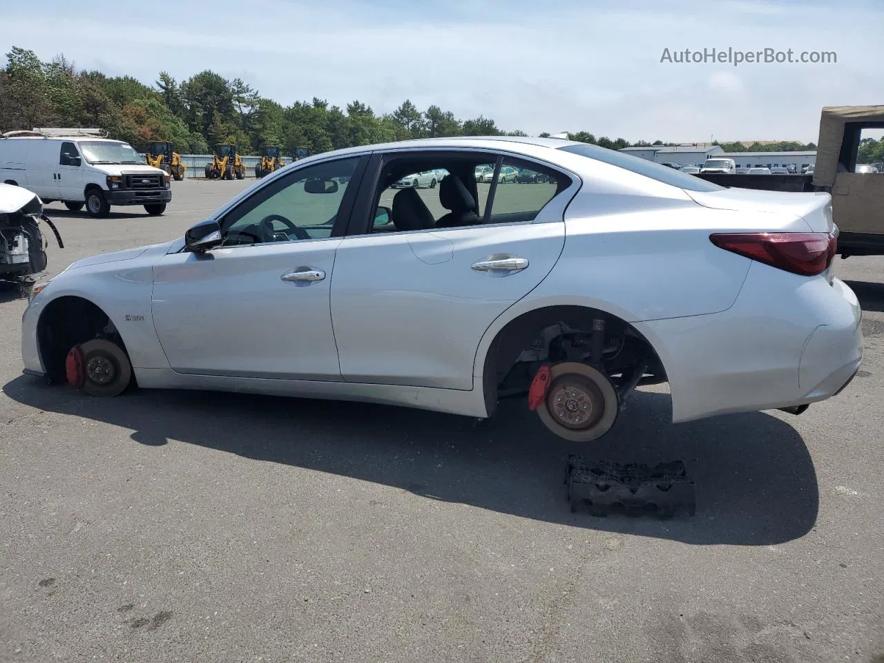 2018 Infiniti Q50 Red Sport 400 Silver vin: JN1FV7AR5JM700367