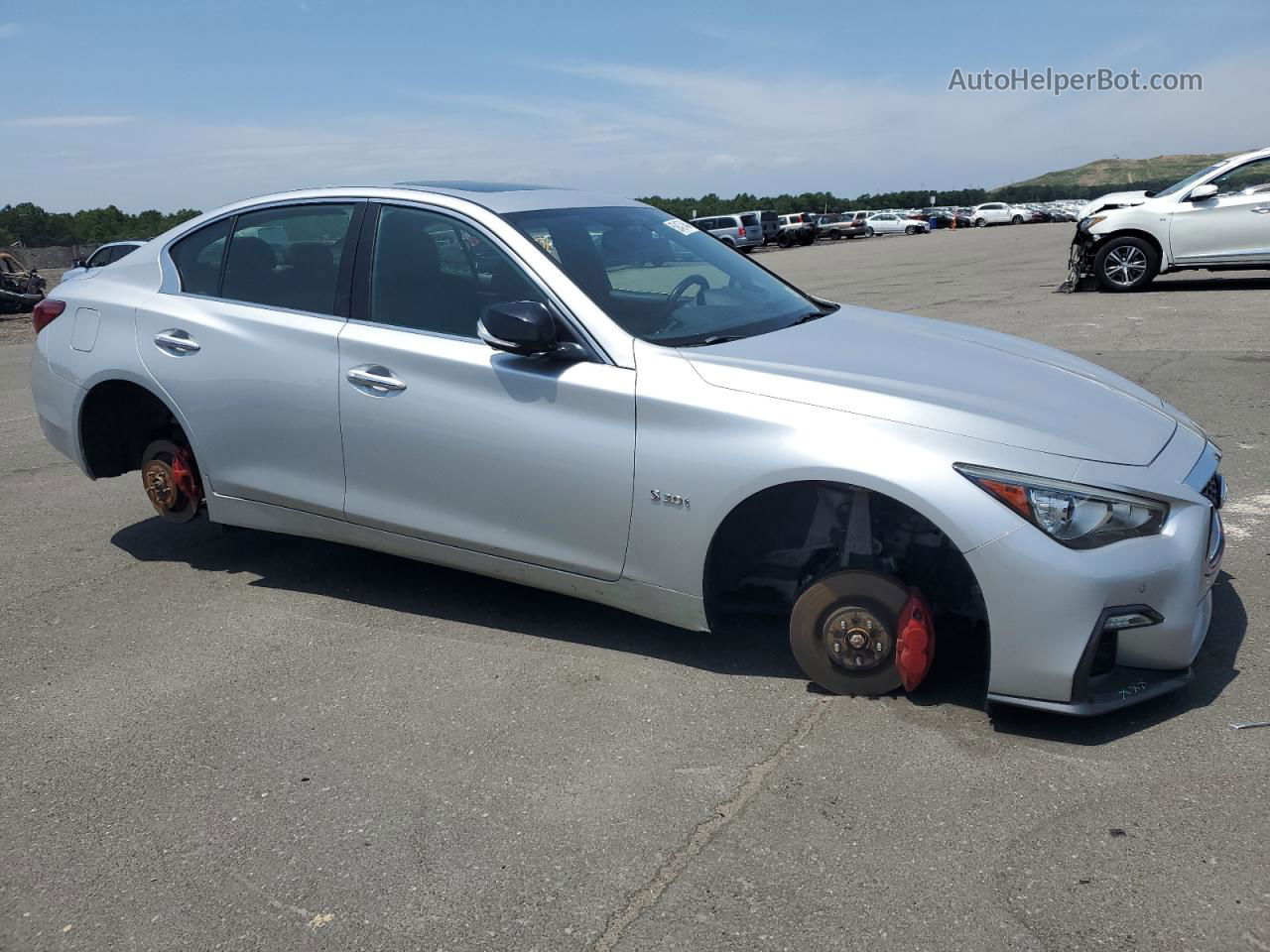 2018 Infiniti Q50 Red Sport 400 Silver vin: JN1FV7AR5JM700367