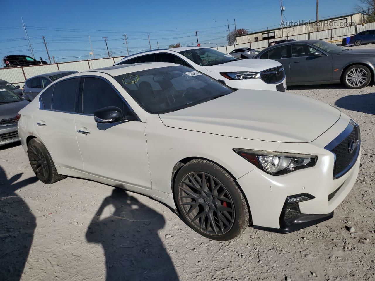 2019 Infiniti Q50 Red Sport 400 White vin: JN1FV7AR5KM800082