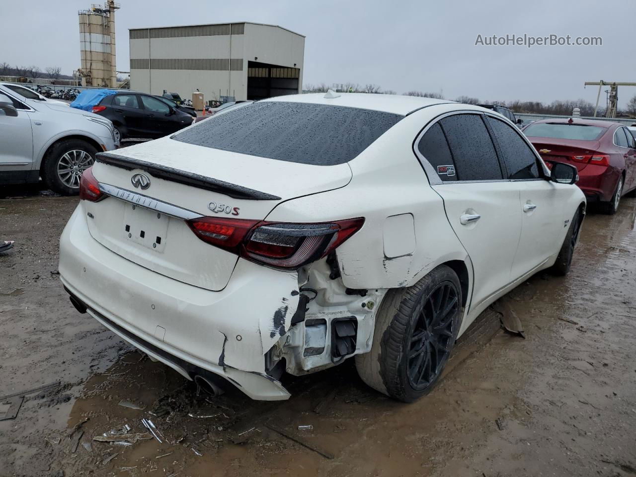 2019 Infiniti Q50 Red Sport 400 White vin: JN1FV7AR5KM830022