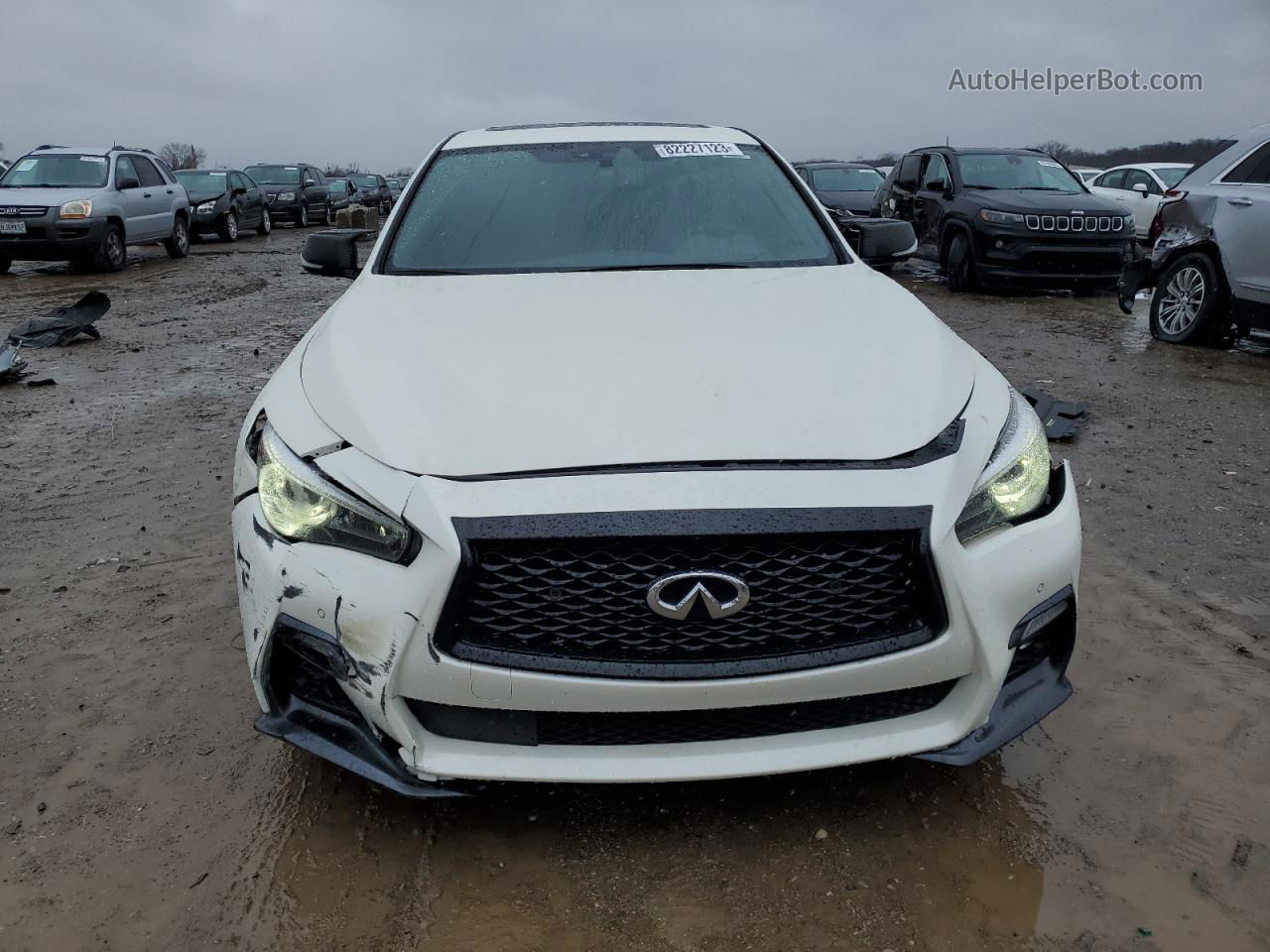 2019 Infiniti Q50 Red Sport 400 White vin: JN1FV7AR5KM830022